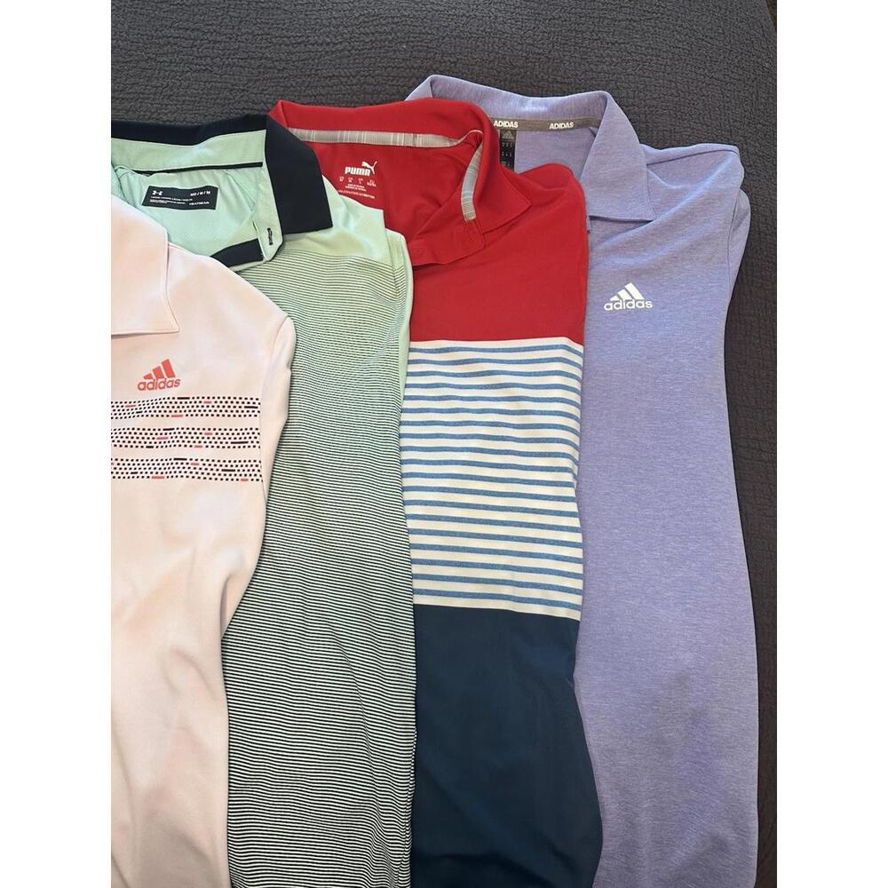 Adidas Under Armour Nike Puma Men's Golf Polo Shirt Lot M Short Sleeve